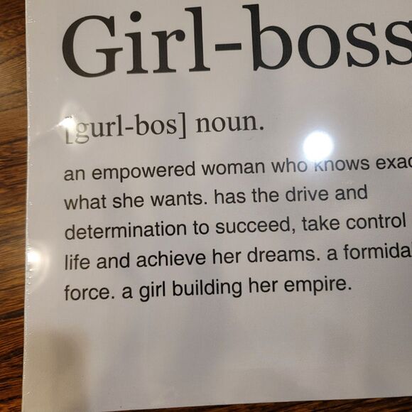 Girl Boss Quote Canvas Wall Art Print 11x14 Inch - Picture 5 of 6